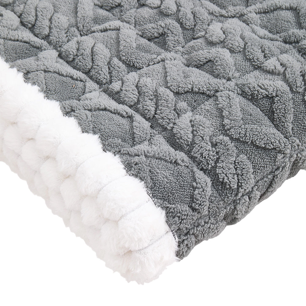 Thick Plush Sofa Cover Mat – Anti-Slip Backing Couch Slipcover, Machine Washable, 1–4 Seater, Living Room Bedroom Office, White Grey Coffee