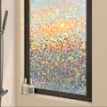 Rainbow Privacy Window Film Static Cling No Glue - Decorative UV Blocking Sun Film, 60% Privacy, Rainbow Light Effect for Home Bathroom Office, 7 Sizes
