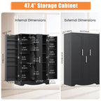 47 Inch Kitchen Pantry Storage Cabinet with Drawer – Multifunctional Buffet Cupboard Sideboard with Adjustable Shelves | Multiple Styles & Colors