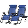 Set of 2 Zero Gravity Recliner Lounge Chairs with Cup Holder Tray – Adjustable Outdoor Relaxing Chairs for Patio, Lawn, Garden & Beach | 7 Color Options