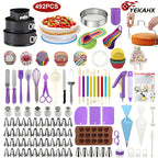 492 Piece Cake Decorating Set with Rotating Turntable Piping Tips & Reusable Piping Bags - Complete Professional Baking Kit for Home Bakers