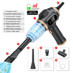 Handheld Vacuum Cleaner 5000Pa Portable Cordless Car Home Mini Vacuum Strong Suction for Car Interior Keyboard Pet Hair Dust