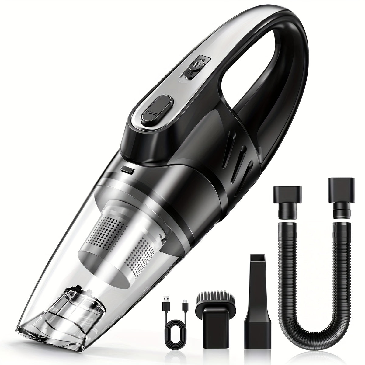 Cordless Car Vacuum Cleaner 6000PA Strong Suction Handheld Portable Rechargeable with 5 Accessories for Car Interior Home Pet Hair Cleaning Pink Gift for Women