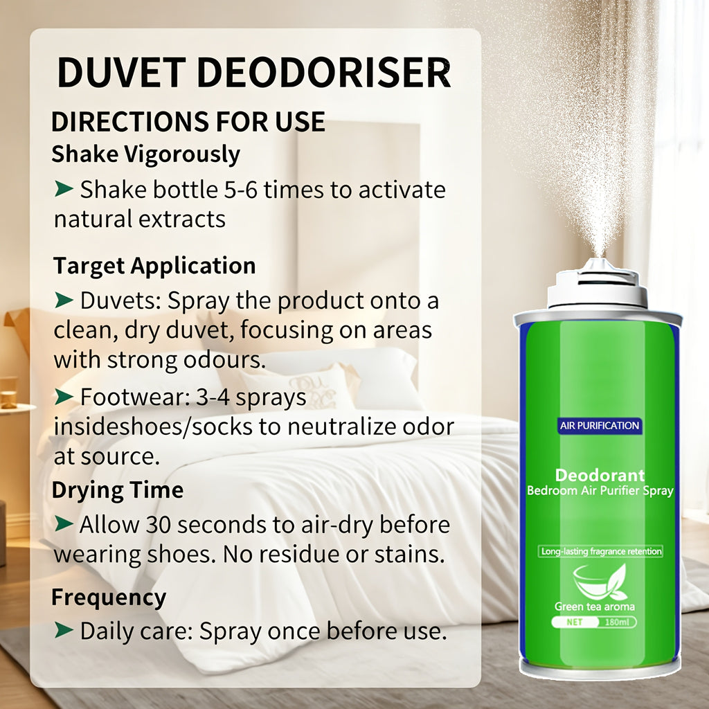 Bed & Fabric Fresh Spray 6.09oz – Natural Deodorizer for Quilts, Pillows & Bed Sheets, Long-Lasting Mild Formula