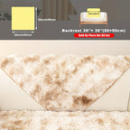 Faux Lamb Fluffy Sofa Cover Modern Gradient – Thick Plush Pet-Friendly Polyester Sofa Protector, Machine Washable 450-500g Fabric for Single, Double, Triple & Combination Sofas