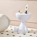 Bear Nightstand White Plastic Bedside Table with Lamp & Cup Holder – Cute Bear-Shaped Side Table, Easy Assembly, Compact Storage for Bedroom, Living Room & Small Spaces