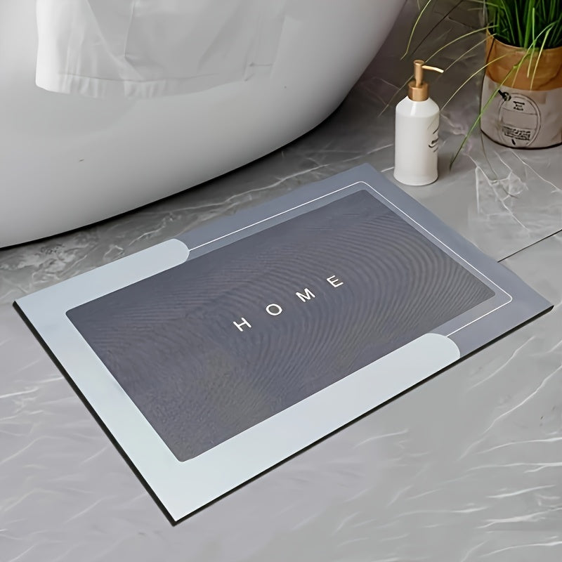 Diatomaceous Earth Bath Mat Non-Slip Absorbent - Quick Dry Stone Bathroom Rug, Soft Floor Mat for Bathroom Kitchen Door, 4 Colors 2 Sizes
