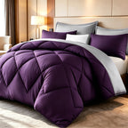 Diamond Pattern Quilt Set 2/3 Piece – Solid Color Lightweight Breathable Ultra-Fine Fiber Comforter with Pillowcases, Soft Easy Care Bedding for Bedroom & Guest Room