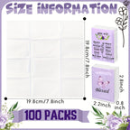Blessed Pocket Tissues 100 Pack – 3-Ply Individually Wrapped Travel Tissues, Purple Butterfly Lavender Design for Weddings, Graduation & Events