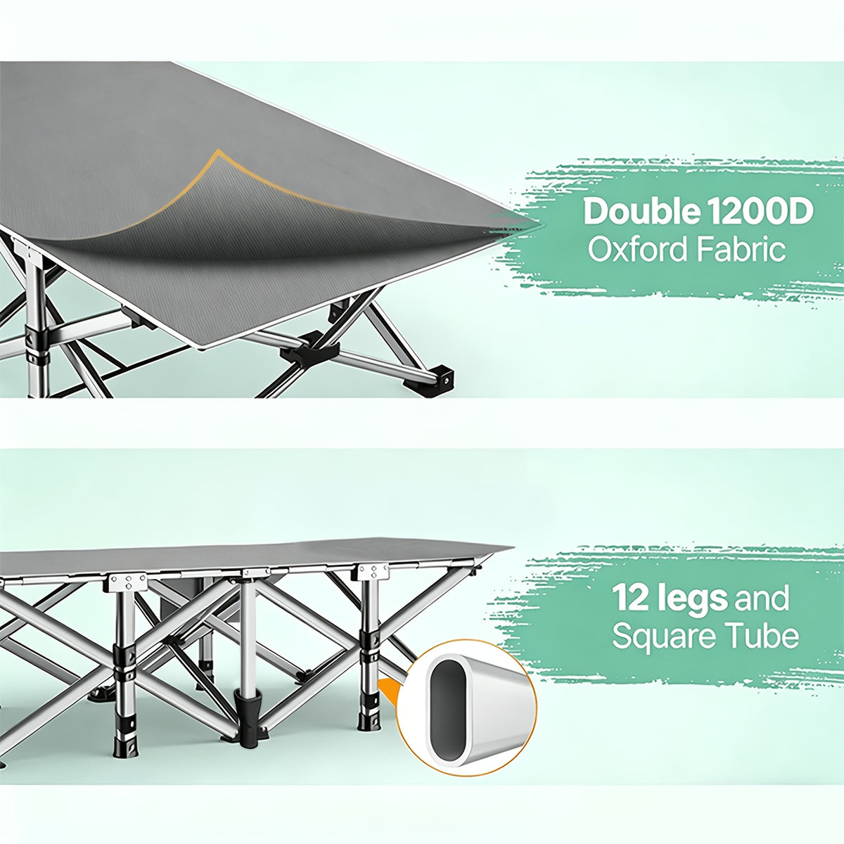 Portable Folding Camping Bed 28in Wide Heavy Duty 510 710 lbs with Optional Mattress Cushion Pillow Carry Bag Cot for Office Nap Beach Yard RV Adult