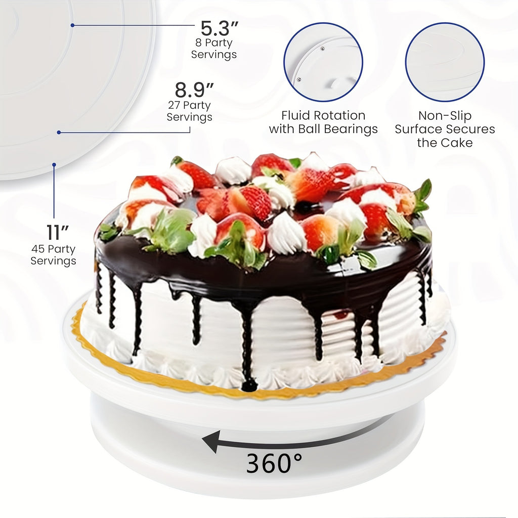 540PCS Cake Decorating Kit with 4 Springform Pans, Rotating Turntable & 55 Icing Tips – Complete Baking Supplies Set with Piping Bags, Fondant Tools & Cupcake Liners for Beginners