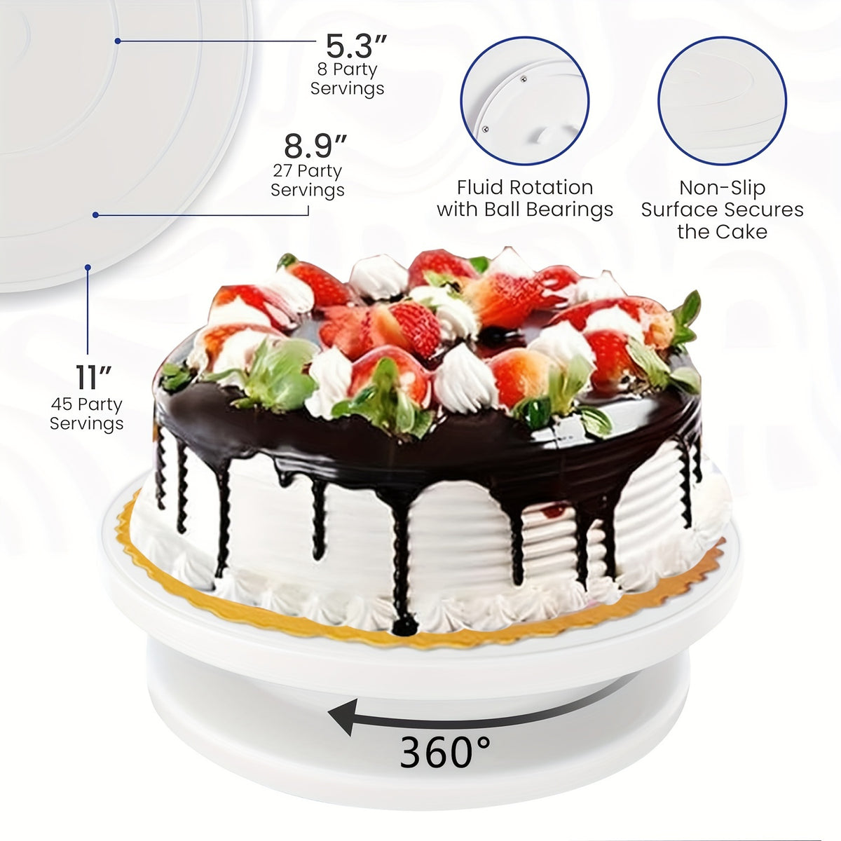 540PCS Cake Decorating Kit with 4 Springform Pans, Rotating Turntable & 55 Icing Tips – Complete Baking Supplies Set with Piping Bags, Fondant Tools & Cupcake Liners for Beginners