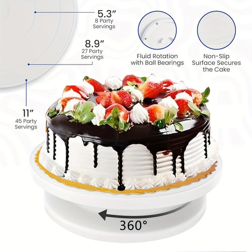 540PCS Cake Decorating Kit with 4 Springform Pans, Rotating Turntable & 55 Icing Tips – Complete Baking Supplies Set with Piping Bags, Fondant Tools & Cupcake Liners for Beginners