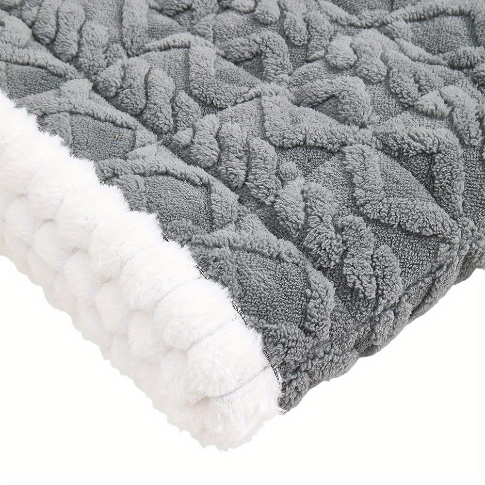 Thick Plush Sofa Cover Mat – Anti-Slip Backing Couch Slipcover, Machine Washable, 1–4 Seater, Living Room Bedroom Office, White Grey Coffee