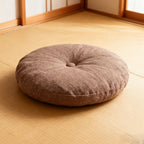 Round Seat Cushion 40x40cm 15cm Thick Firm Futon Meditation Mat Removable Linen Cover Chair Pad for Office Dining Chair Home Decor All Seasons Christmas
