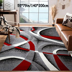 Christmas Area Rug Abstract Geometric Non-Slip Machine Washable – Holiday Decor Accent Rug for Living Room, Bedroom, Kitchen, Dining Room & Outdoor