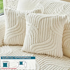 Cashmere Velvet Non-Slip Sofa Cushion Cover – Pet-Resistant Silicone-Backed Slipcover for Sofa Loveseat Recliner Chair Living Room Bedroom Office