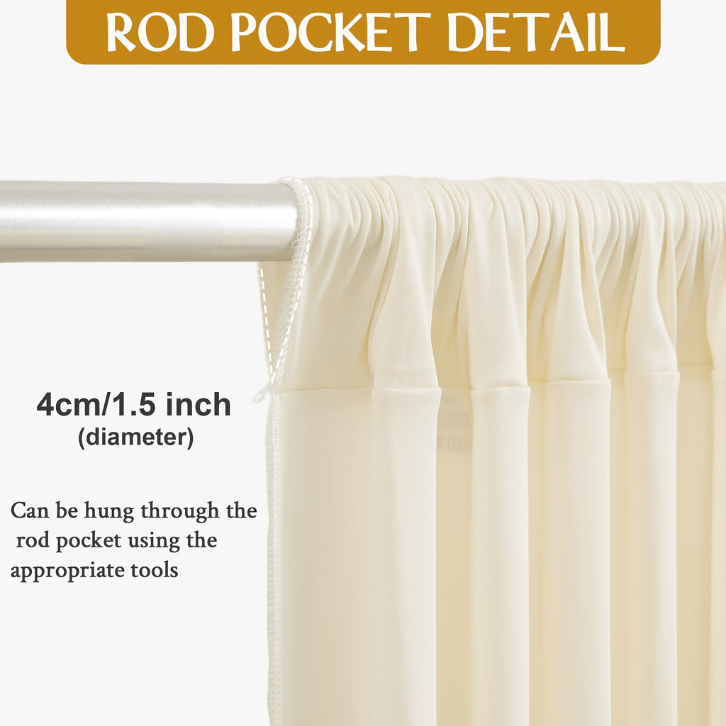 Photo Backdrop 4-Pack Taffeta Draping Background Cloth 5×10 Ft – Opaque Reusable Rod Pocket Panel for Weddings, Birthdays, Baby Showers & Photo Studios | 16 Colors