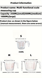 Glass Measuring Cup Set - Borosilicate Tempered Glass, 4-Piece or 9-Piece with 100ml Espresso Cups, Essential Kitchen Measuring Tools