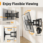 Full Motion TV Wall Mount for 37–86 Inch TVs, Heavy Duty Articulating Bracket, Swivel & Tilt, VESA 600x400mm, Holds Up to 100 lbs
