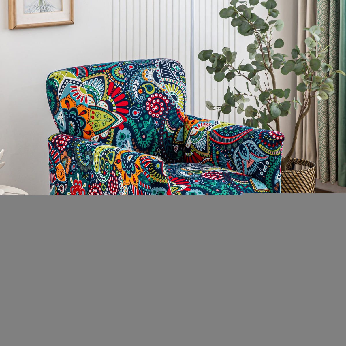 Stretch Armchair Slipcover 1pc - Mid Century Modern Accent Chair Cover with Arms Soft Furniture Protector for Living Room Office Reception Reading Machine Washable