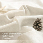 Linen Blackout Curtains 2 Panels – 100% Light Blocking Farmhouse Thermal Insulated Drapes, Rod Pocket Back Tab Ring Clips, Machine Washable, Living Room Bedroom, 9 Colors Multiple Sizes