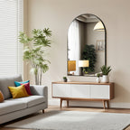 Arched Bathroom Mirror Wall Mounted Metal Frame Vanity Makeup Mirror in Gold or Black – 22x30, 24x36, 26x38 Inch for Bathroom Bedroom Entryway & Living Room