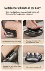 Fascia Gun Deep Tissue Percussion Massager with 9 High-Frequency Modes & Multiple Massage Heads, USB Rechargeable 2000mAh, Targets Legs, Waist, Back & Hips, Fitness Recovery Gift for Men & Women