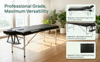 Portable Folding Massage Table Professional Lash Bed, Height Adjustable 8-Level Aluminium Legs, 30.9" Wide Tiltable Headrest for Spa Salon Tattoo Home Beauty