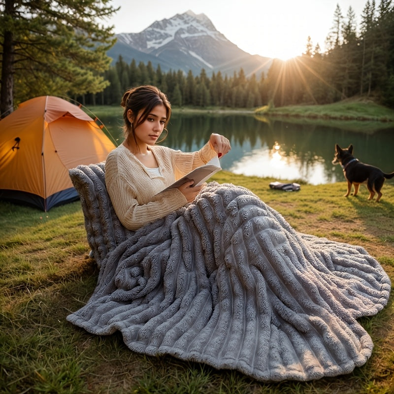 Plush Sherpa Throw Blanket – Ultra-Warm Anti-Static Fleece, 7 Colors 4 Sizes, for Bedroom Sofa Office Dormitory