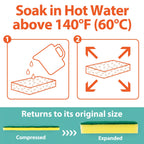 Compressed Double-Sided Kitchen Sponge Set 27 Piece, Multi-Size Dishwashing Sponges Scrubber Pads for Home Cleaning, Space-Saving Expandable Cellulose Sponges Easy to Store