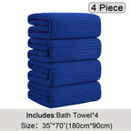 Oversized Bath Towel Set 4 Piece 35x71 Inch – Ultra Soft Quick-Dry Absorbent Microfiber Towels for Bathroom Spa Gym Travel, 10 Colors