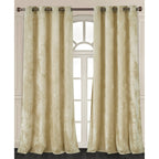 Luxury Distressed Crushed Velvet Curtains - 4-Piece Set (2 Panels + 2 Tiebacks), Grommet Top, Room Darkening | 10 Colors, 3 Sizes