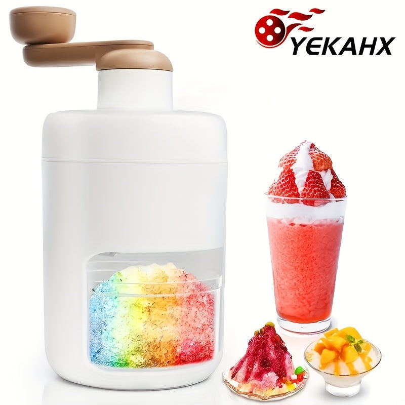 Manual Ice Shaver Machine Hand-Powered BPA-Free Plastic Crusher for Shaved Ice, Snow Cones & Slushies – Includes Ice Cube Trays, Perfect for Home, Parties, Picnics & BBQs