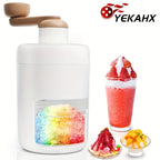 Manual Ice Shaver Machine Hand-Powered BPA-Free Plastic Crusher for Shaved Ice, Snow Cones & Slushies – Includes Ice Cube Trays, Perfect for Home, Parties, Picnics & BBQs