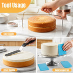 100 Piece Cake Decorating Kit Baking Set with Baking Pans Piping Tips & Decorating Tools - Complete Baking Supplies for Beginners & Cake Lovers