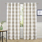 Buffalo Plaid Blackout Curtains Farmhouse Thermal Insulated Drapes | Room Darkening Window Panels for Bedroom Dining Room, 9 Colors 14 Sizes, Single or 2-Panel Set