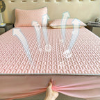 Cooling Stretch Fitted Bed Sheet Soft Breathable Moisture-Wicking Non-Slip Polyester Machine Washable Twin Full Queen King Pink Grey Blue Beige Bedroom Bedding