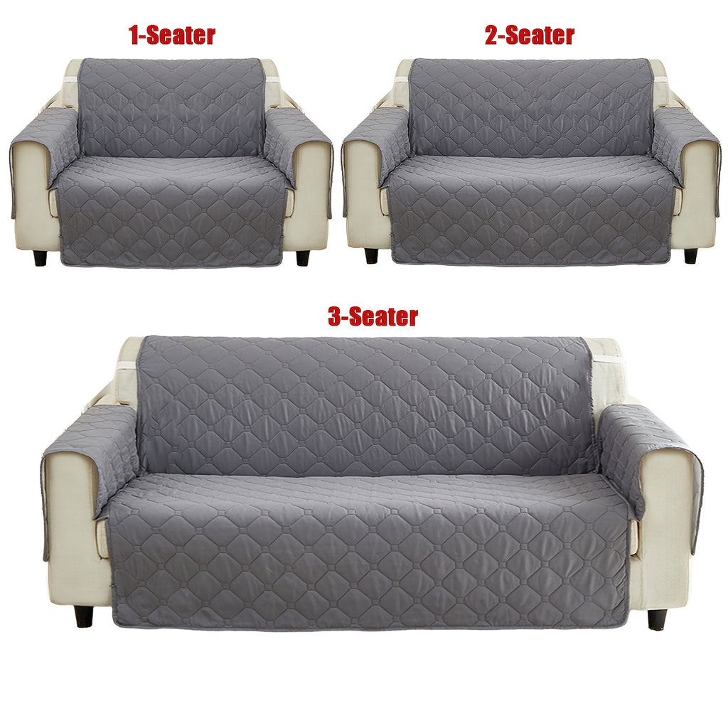 Stretch Sofa Slipcover Non-Slip Elastic All Season Dust Proof Cat Scratch Protector - Durable Couch Cover Living Room 1 2 3 Seater 4 Colors