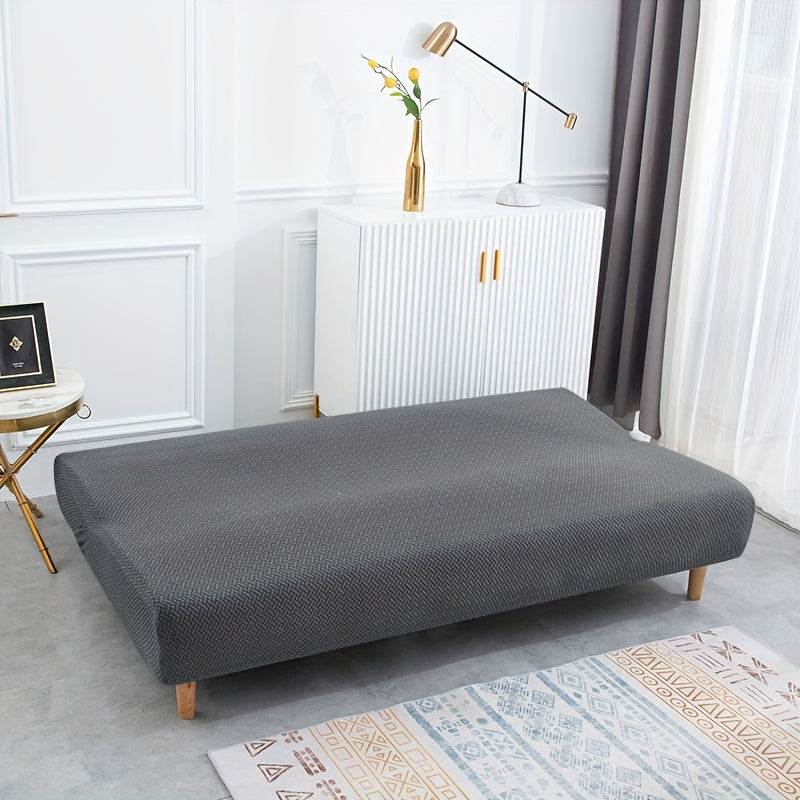 T-Shaped Jacquard Sofa Cover Futon Slipcover - Stretch Couch Cover for Living Room Office L Shaped Sofa Protector M L Size