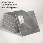3D Marble Peel and Stick Wall Tiles 20/50pcs, Self-Adhesive Foam Wall Panels & Wall Stickers for Bathroom, Kitchen, Living Room & Bedroom Renovation, Easy to Cut & Clean, Grey Marble, Not Real Tile