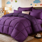 All Season Comforter Set with Pillowcases 2-3 Piece – Soft Fluffy Lightweight Bedding for Kids Dorm Apartment, 29 Colors Including Two-Tone, Twin Queen King Size