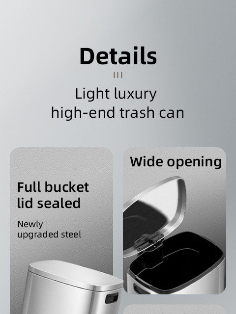 13-Gallon Stainless Steel Trash Can with Soft-Close Lid & Foot Pedal, Fingerprint-Resistant Kitchen Garbage Can with Removable Inner Bucket, Odor-Proof Touchless Waste Bin for Kitchen Bedroom Office – 2 Colors