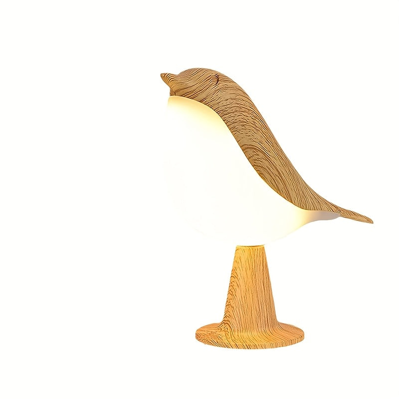 Portable Rechargeable Birchwood Night Light - 3 Color Temps, Dimmable Touch Control, Aromatherapy-Compatible, Hangable, for Bedroom Bedside Camping | Nuvia Haven