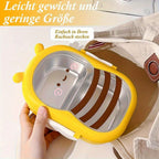 Bee Stainless Steel Bento Box 2 Compartment Lunch Box Microwave Safe Lightweight Portable for Kids Adults Picnic Commute Back to School Gift