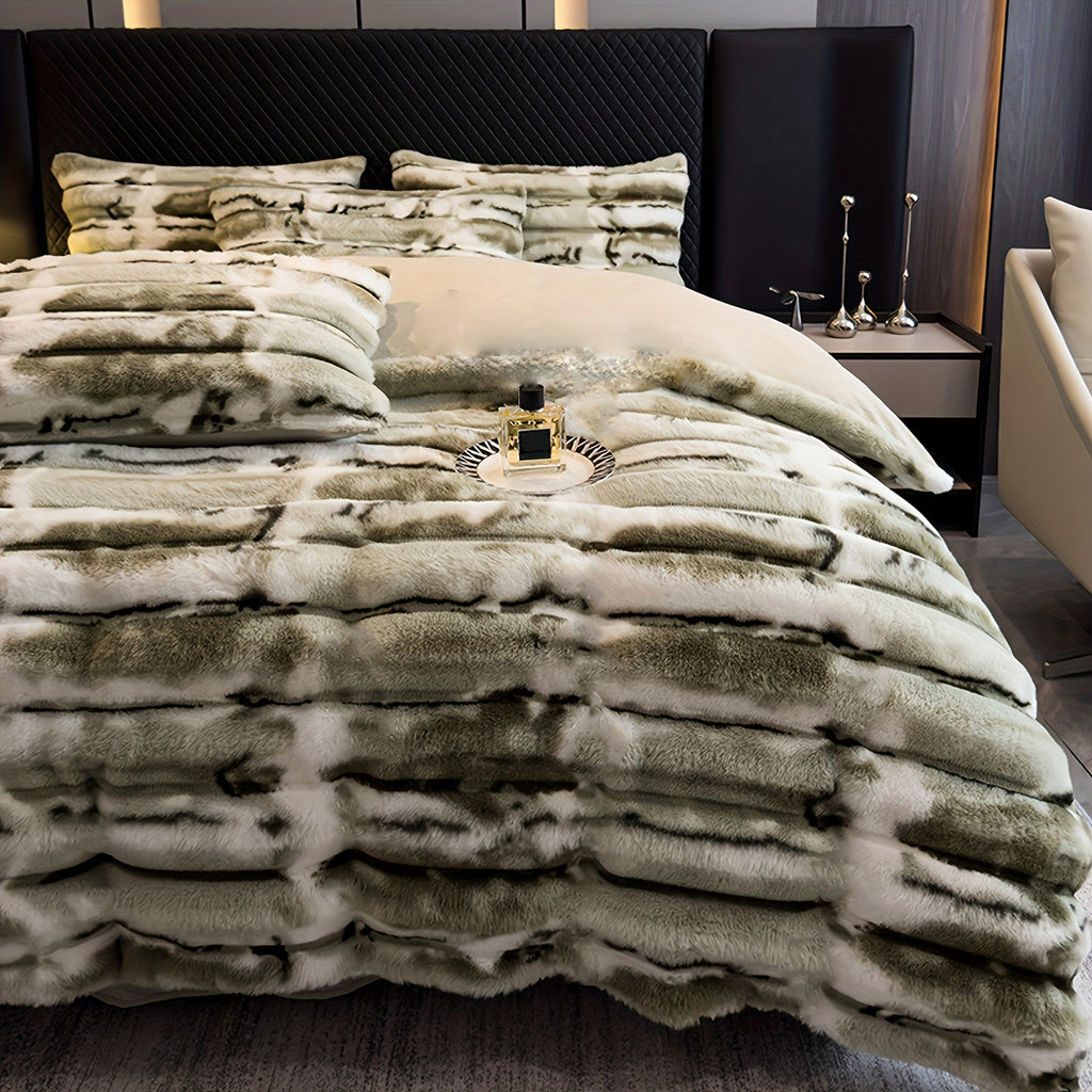 Faux Rabbit Fur Throw Blanket – Double Layer, Thick & Warm, Fluffy Luxury Blanket in Gradient Colors | 3 Sizes: 40x60, 60x80 & 90x108 Inch | Cozy for Sofa, Bedroom & Living Room | Perfect Winter Gift