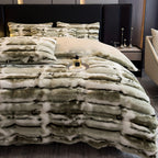 Faux Rabbit Fur Throw Blanket – Double Layer, Thick & Warm, Fluffy Luxury Blanket in Gradient Colors | 3 Sizes: 40x60, 60x80 & 90x108 Inch | Cozy for Sofa, Bedroom & Living Room | Perfect Winter Gift