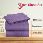 Luxury Striped Bed Sheet Set 3 or 4 Pcs – Hotel-Quality Deep Pocket 16", Extra Soft Breathable Cooling Sheets, Wrinkle & Fade Resistant, Twin Twin XL Full Queen King Cal King, 11 Colors