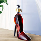 High-Heel Shoe Decanter – Handmade Lead-Free Crystal Glass with Stopper, 750ml Transparent Glossy Wine Decanter for Kitchen, Dining & Home Decor, Valentine’s Day & Holiday Gift