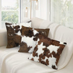 Animal Fur Print Throw Pillowcases – Pack of 4, Decorative Pillow Covers for Living Room, Office & Farmhouse